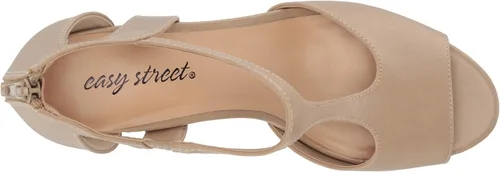 Vista 5 de Easy Street Sandalias Flash con correa en T para mujer, color beige