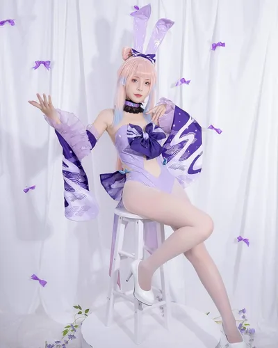 Vista 7 de Nuoqi Disfraz de conejo de Dva para cosplay, disfraz de Hana Song Dva Bunny Girl