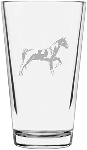 Vista 90 de Shetland Pony (cuerpo) - Vaso de pinta grabado con temática de caballo alternativo de 16 onzas