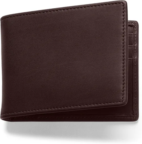 Vista 6 de Leatherology - Cartera delgada y plegable RFID para hombre con clip