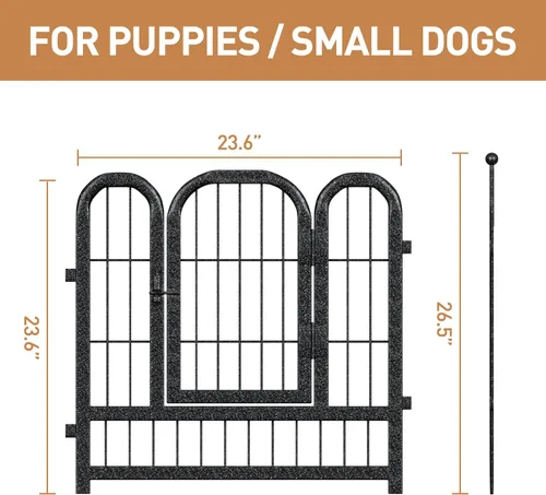 Vista 4 de Corralito de Metal para Perros, 24 Pulgadas de Altura, 24 Paneles, Valla Ideal para Perros Grandes/Medianos/Pequeños para Interiores y Exteriores