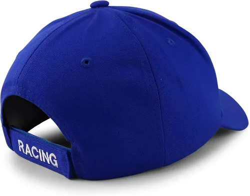 Vista 3 de Trendy Apparel Shop Gorra de béisbol con bandera de carreras bordada en 3D