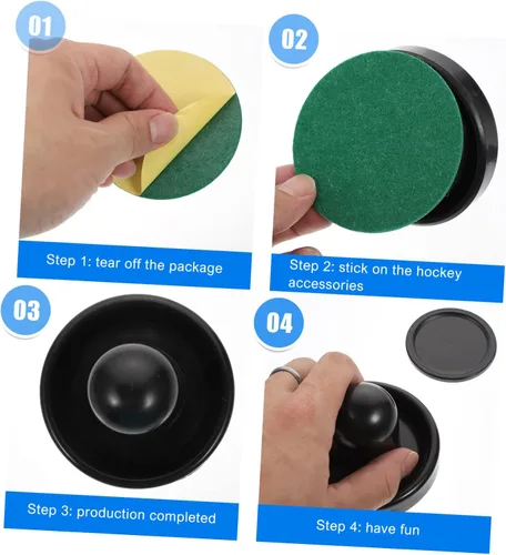 Vista 9 de 1 Unidades de Air Hockey Pucks Kit de repuesto para mesas de juego, asas de meta, paletas, huelguistas, accesorios de hockey aéreo
