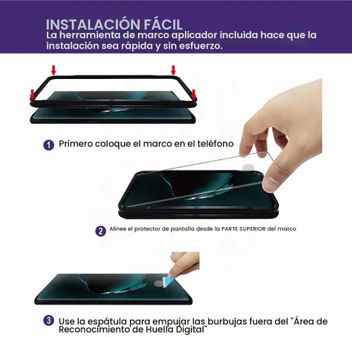 Vista 3 de AACL para Samsung Galaxy Note 10 Plus Protector de pantalla de vidrio templado curvado Compatible con escáner ultrasónico de huellas dactilares