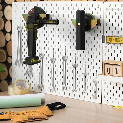 Vista 4 de Soporte de pared para amoladora angular, soporte para amoladora angular de acero sólido resistente, soporte para pulidora, estante de almacenamiento