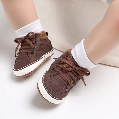 Vista 4 de KaKaKiKi - Tenis de lona para bebé, infante, niños, tenis con suela de goma antideslizante, tenis de caramelo caminantes, primerizos, precaminando