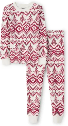 Vista 50 de Gymboree Conjunto de pijama unisex de algodón de Navidad de 2 piezas, niño grande, niño pequeño, gimnasio para bebé