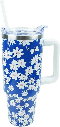 Vista 12 de Vaso de 40 onzas con asa y tapa con pajita a prueba de fugas Regalos inspiradores de cumpleaños del Día de la Madre para mujeres, hombres