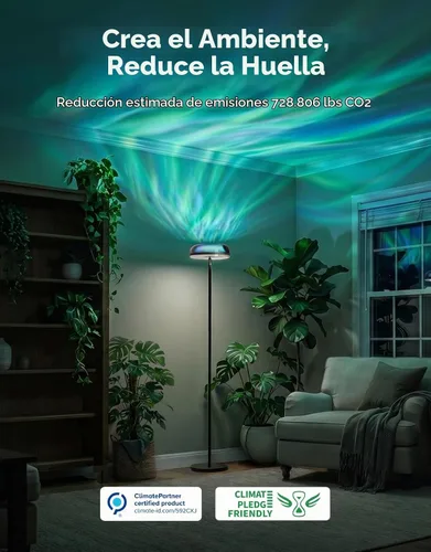 Vista 5 de Govee Lámpara de pie Uplighter para sala de estar, proyector de ondulación