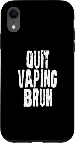 Vista 8 de iPhone 14 Quit Vaping Bruh Funny Anti Vaping Anti Vape Concientización Caso