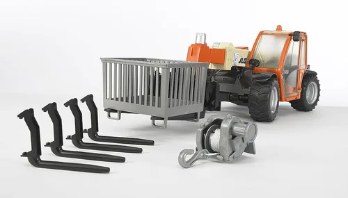 Vista 6 de Bruder 02140 JLG 2505 Manipulador telescópico con ajuste de ángulo, juguete de construcción