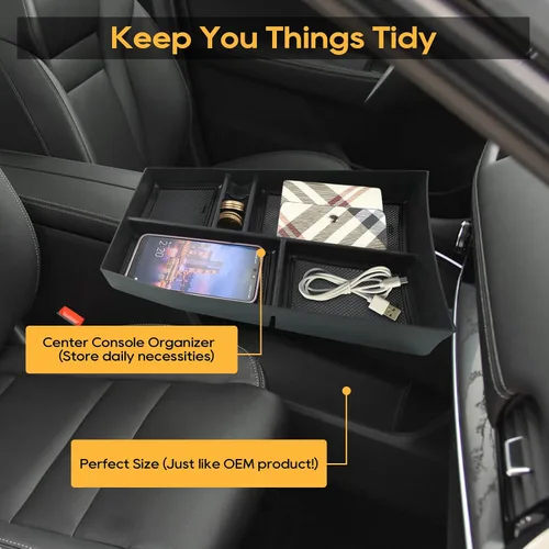 Vista 3 de LFOTPP Organizador de consola central inferior para Nissan Rogue 2021 2022 2023 2024 2025 2026 Nissan Rogue [S/SL/SV/Platinum] T33 Caja