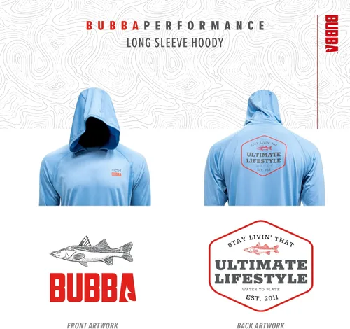 Vista 4 de bubba Sudadera con capucha de estilo de vida definitivo con materiales que absorben la humedad para pesca y uso activo al aire libre