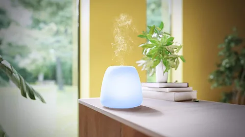 Vista 2 de Pranarom - Essential Oil Diffuser - Stylish & Modern Home Essential Oil & Water Vapor Diffusing Device with Various Operating & Light Display