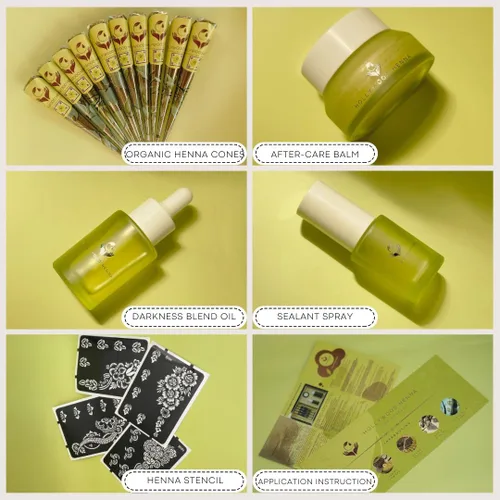 Vista 3 de Paquete de 5 tintes para el cabello, 100% naturales, listos para usar, color marrón rojizo
