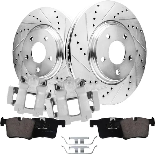 Vista 35 de Detroit Axle - Kit de freno delantero para Ford 2000-2005 Excursion 1999-2004 F-250 F-350 Super Duty Pinza de freno de disco con soporte Pastillas