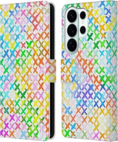 Vista 90 de Head Case Designs Officially Licensed Ninola Brushstrokes Multi Colorful Leather Wallet Case Compatible with Samsung Galaxy A07 4G