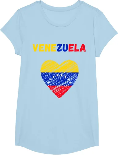 Vista 22 de Camiseta con la bandera venezolana con corazón de Venezuela, Negro