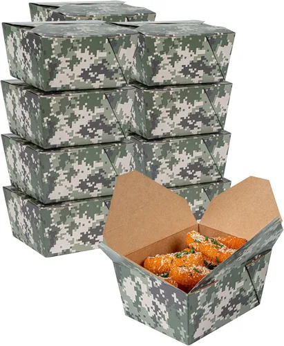 Vista 45 de Restaurantware Bio Tek - Cajas para llevar de 30 onzas, 200 loncheras para llevar, cierre de tabulación, resistentes al calor, desechables, de papel