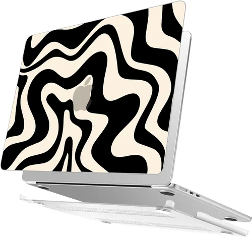 Vista 4 de AKIT Compatible con MacBook Air de 15 pulgadas Funda 2025 2024 2023 M4 M3 M2 A3241 A3114 A2941, Funda Rígida de Plástico con Patrón Único