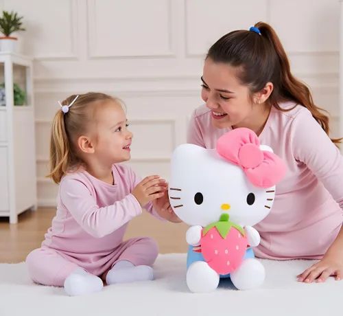 Vista 3 de Juguete de peluche de gatito de 17.5 pulgadas, animal de peluche Kawaii, muñeca de felpa suave para niños, adolescentes, coleccionistas y decoración
