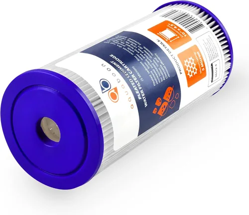 Vista 6 de Aquaboon Filtro de agua de sedimento plisado de 5 micrones, cartucho de 10 x 4.5 pulgadas, repuesto para filtro de agua para toda la casa, cartuchos