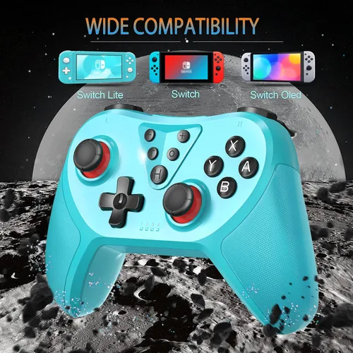Vista 2 de OFOTEIN Switch Controller,Wireless Pro Controller for Nintendo SwitchSwitch LiteSwitch OLED, Switch Gamepad with Adjustable Turbo Vibration,6-Axis