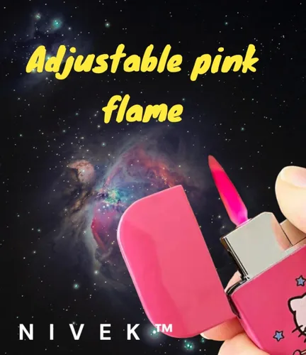 Vista 3 de NIVEK Encendedor de gatito Y2k 12 Consetelaciones Horóscopo Astrología Zodiaco Signos de nacimiento Pretty Pink Flame Kawaii Coleccionable Japonés
