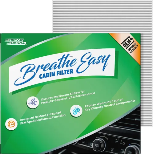 Vista 57 de Spearhead OEM+ Filtro de aire de cabina Particulate Breathe Easy Compatible con 2015-17 Chrysler 200, 2014-18 Cherokee como OEM Proporciona