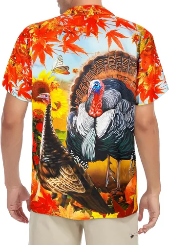 Vista 157 de Camisa hawaiana para hombre, con estampado floral, cómoda, con botones, casual, manga corta, ropa de playa para hombre