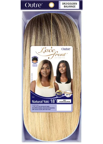 Vista 6 de Outre Peluca de encaje frontal - Natural Yaki 18" (marrón oscuro 2)