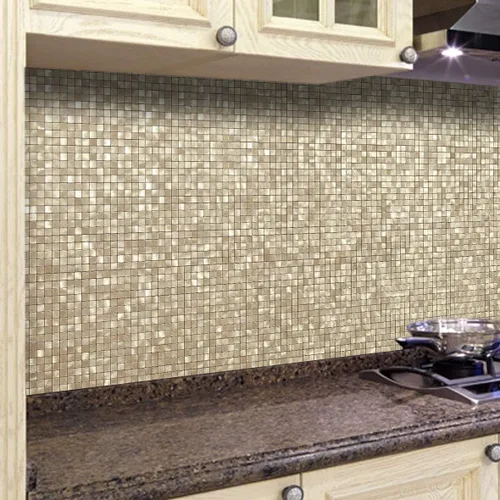 Vista 3 de BeNice - Juego de azulejos o loseta en muro para cocina, azulejos de pared que tienen adhesivo para pelar y pegan, azulejos cuadrados (5 hojas)