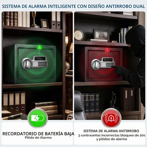Vista 6 de Caja fuerte a prueba de fuego pequeña de 1,8 pies cúbicos
