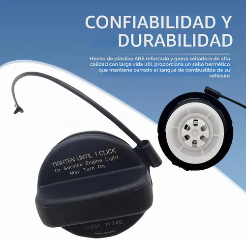 Vista 7 de 1 tapa de tanque de combustible para automóvil, tapón de tanque de combustible sellado de plástico ABS a prueba de óxido con cuerda antipérdida