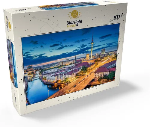 Vista 2 de MyPuzzle Skyline Berlin - Rompecabezas prémium de 100 piezas, fabricado en Estados Unidos