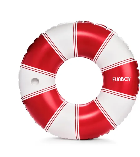 Vista 7 de FUNBOY Giant Vintage Stripe Inflatable Pool Float with Cup Holder 48" Pool Float for Adults Inner Tube Pool Toys Swim Rings Swimming Pool