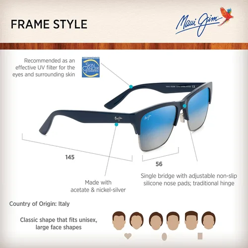 Vista 6 de Maui Jim Gafas de sol clásicas polarizadas Perico para hombre y mujer