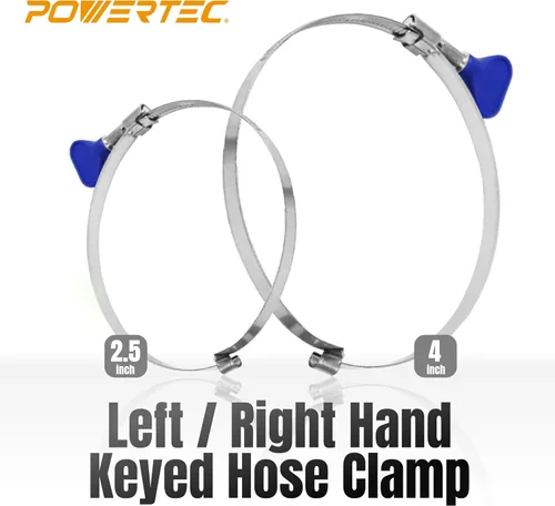 Vista 8 de POWERTEC 70224 Abrazadera de manguera de puente con llave de 2-1/2 pulgadas, llave de tornillo de pulgar, abrazaderas de manguera de acero