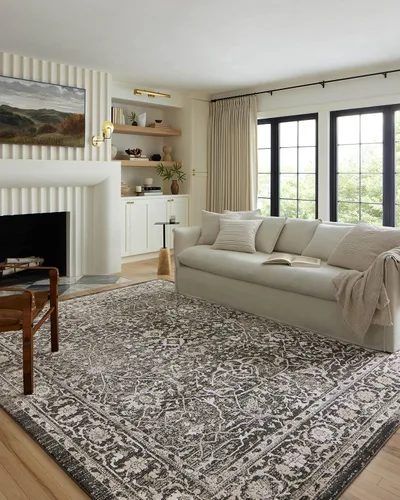 Vista 10 de Loloi Odette - Alfombra decorativa beige/plateada de 2'-3" x 3'-10" Beige y plateado
