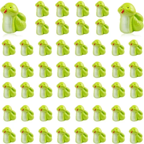 Vista 9 de 50 mini figuras de animales de la selva de safari, de resina, elefante, animales salvajes, accesorios de jardín de hadas, para paisaje de musgo