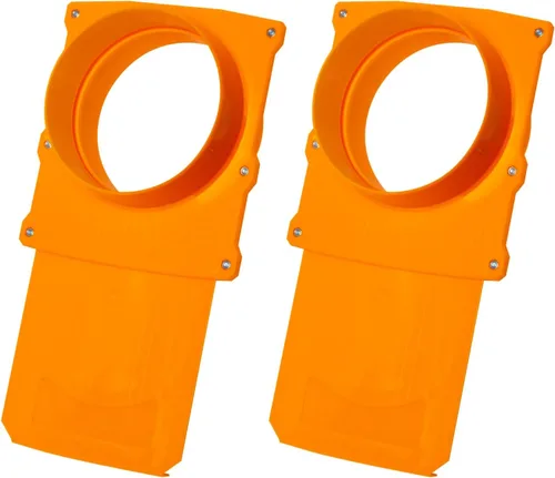 Vista 10 de POWERTEC 70295-P2 - Puerta de ráfaga integrada de 4 pulgadas, resistente a obstrucciones, ajuste de plástico ABS cónico antihuecos para sistemas