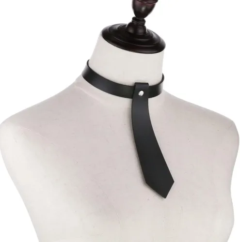 Vista 5 de FM FM42 Multicolor PU cuero simulado 6.7 in longitud collar de corbata collar gargantilla