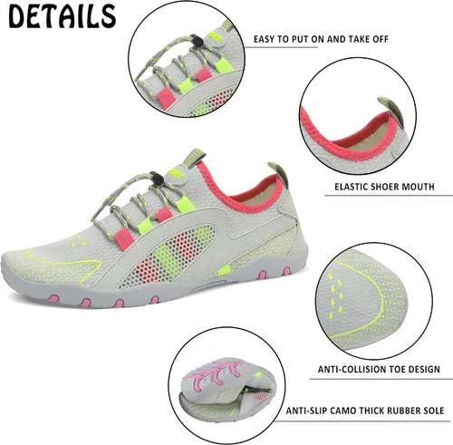 Vista 2 de Wyhan - Zapatos de agua para hombre y mujer, secado rápido, calcetines acuáticos, zapatos de buceo para playa, natación, surf, piscina, yoga