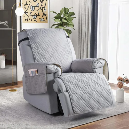 Vista 34 de TAOCOCO Funda para silla reclinable 100% impermeable que se mantiene en su lugar, fundas reclinables para sillas reclinables pequeñas con bolsillo