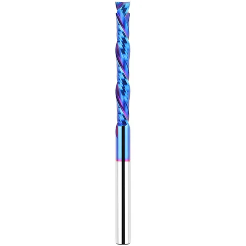 Vista 27 de EANOSIC Brocas de fresadora en espiral de compresión ascendente y descendente de 1/2 pulgada de diámetro de corte con revestimiento nano azul