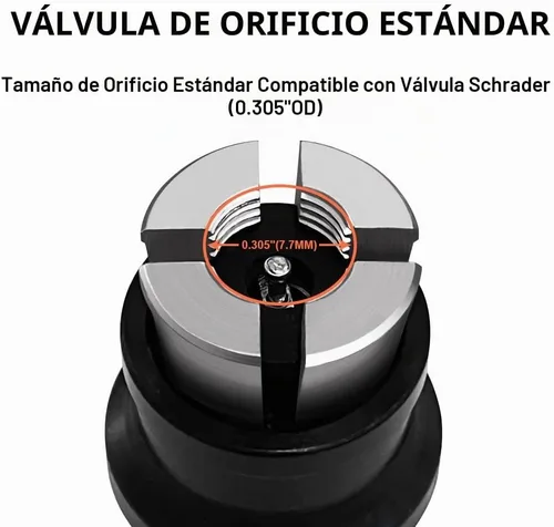 Vista 3 de JINKEY Mandril de Aire con Bloqueo para Válvula Schrader, 1/4" FNPT de Latón Resistente con Flujo Cerrado Recto Mandril de Neumático con Bloqueo