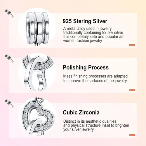 Vista 4 de Annmors Charms for Bracelets Family Animal Safety Chains Nature Dangle for Women Bracelets & Necklace Pendant