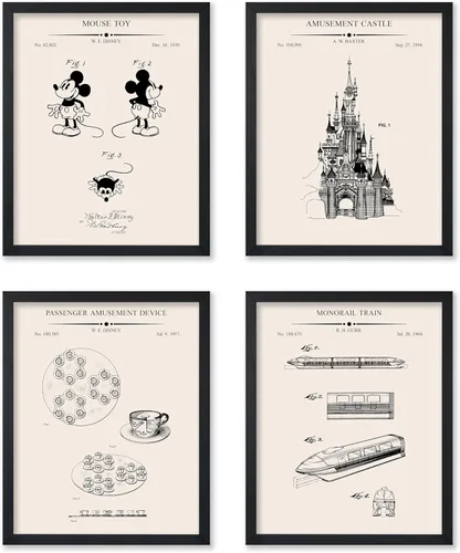 Vista 26 de Poster Master Póster de juguete de construcción de 2 piezas, estampado de patente de bloques de construcción, arte de minifigura, diseño