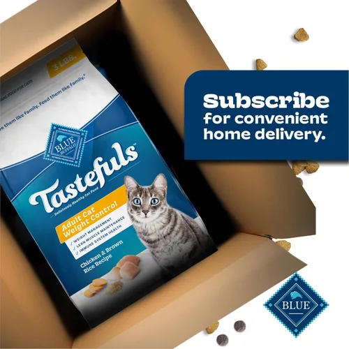Vista 11 de Blue Buffalo Tastefuls - Comida natural para gatos adultos, control de peso, bolsa de 7 libras