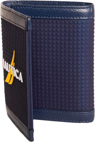 Vista 89 de Nautica Men's Trifold Wallet RFID Blocking Protection ID Window Card Slots Genuine Leather Durable